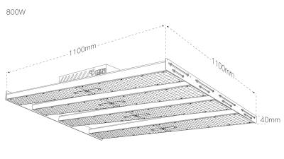 China 4 barras 22KG Dimmmable WIFI LED crecen la tira ligera de la horticultura LED de 800W SAMSUNG en venta