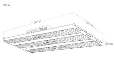 중국 실내 채소를 위한 소센 드라이버 600W 5000k 385nm UV 전체 스펙트럼 광 바 판매용