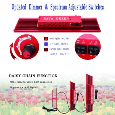 China IP33 Dimmable LED Grow Lights 624umol/S Samsung Lm301h 3000K for sale