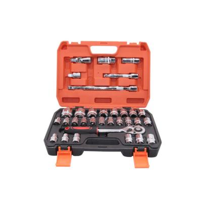 China Tool Kit 32 Pcs 1/2 Inch CRV Socket Wrench Repair Sets High Quality Tools Auto Repair Tools With 24T Ratchet Wrench for sale