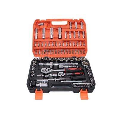 China Repair Tool Kit 94 Pcs Combination Wrench Box Tool 1/2 Inch Socket Wrench and 1/4 Inch CRV Sets For Auto Repair for sale