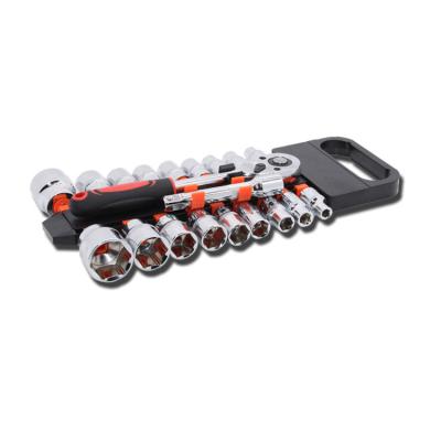 China HORSES 20 Pcs 1/2 Inch Combination Socket Sets With 24T Ratchet Wrench With Plastic Hanger For Auto Repair for sale