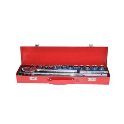 China HEX 12 Pcs Socket Sets CRV Hardware with Ratchet Wrench and Iron Box Packed for Household Use and Car Repairing Tool Kit for sale