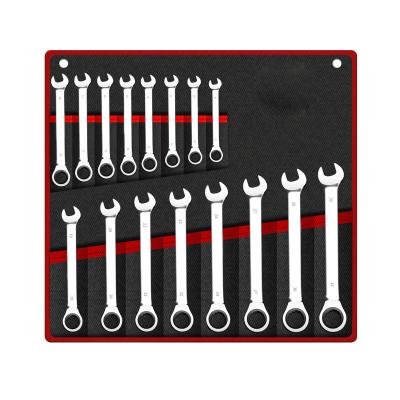 China Durable 16 Pcs Key Metric Ratcheting 12 Point Combination Key Set for sale