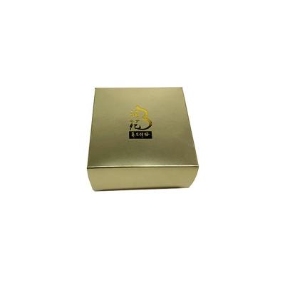 China Recycled Materials Wholesale Gold Cheap Custom Cardboard Film Soap Packaging Gift Glossy Paper Box for sale