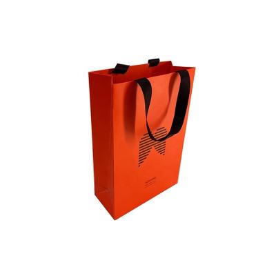 China Custom Fashion Recyclable Your Own Logo Print Cosmetics Luxury Gift Shopping Paper Bags With Handles for sale