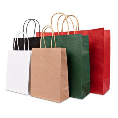 China Recyclable Recycled Cardboard Luxury Paper Custom Gift Bag With Handle For Shopping Bag With Your Own Logo for sale