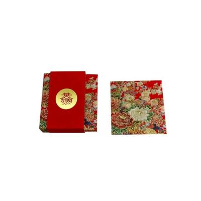 China Business Envelope Custom Printed Luxury Recycled Chinese New Year Red Envelope for sale