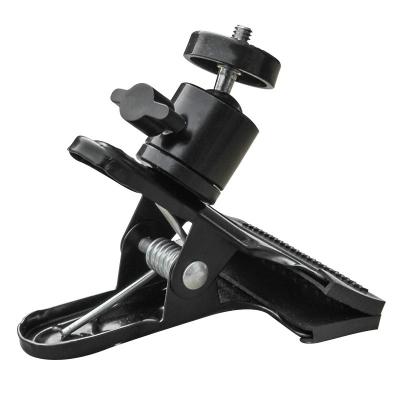 China Universal Camera Photography Metal Clip Clamp Bracket Mount with Standard Ball Head 1/4 Screw for Snap Camera Support Bracket ZBPJ18 for sale