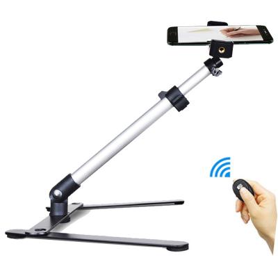 China Adjustable Digital Camera Aerial Photography Table Top Stand Set Mini Monopod +Phone Clip with Remote Shutter for Led Ring Light for sale