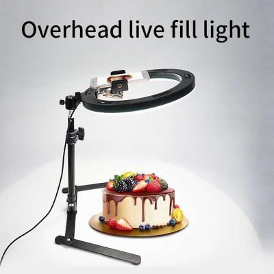 China 26cm Ring Light Fill Lamp 10 Inch Air Bracket Food Jewelry Makeup Broadcast Live Light Shooting SLR Photo Soft Light Lamp FPZJ03 for sale