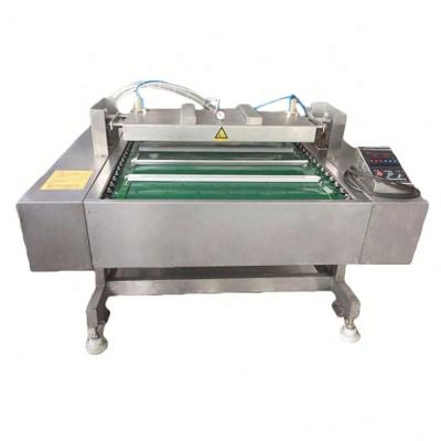 China Food Plastic Bag Sealing Machine 304Ss Body Automatic Continuous Conveyor Type Vacuum Sealer Packs Plastic Bag Food Vacuum Sealer for sale