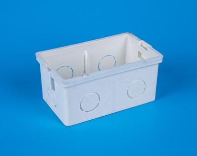 China 147type wall fix box /socket wall fix box pvc electrical fireproof plastic push wall mount switch junction box flush back box for sale