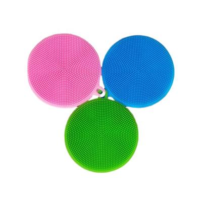 China Sustainable Kitchen Brush Household Kitchen Vegetable Accessories Washing Brush Silicone Scrubber for sale