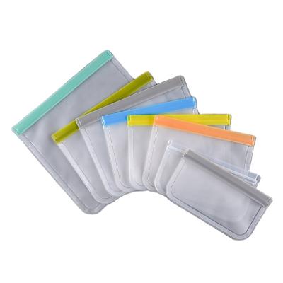 China Food Grade BPA Free Reusable Flat Leakproof Sandwich Zipper Bags Reusable Food Storage for sale