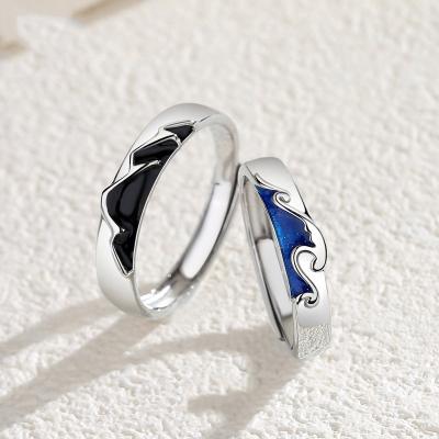 China Vintage Fashion Trend Design Jewelry Couple Rings Sterling Silver Women Wedding Rings for sale