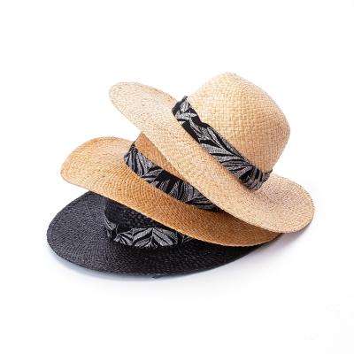 China Lady Sun Summer Beach Raffia Straw Hat Women Straw Hat With Wide Brim for sale