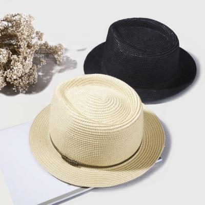 China Sun Protection & Wholesale Breathable Ladies Straw Beach Fedora Hat For Men's Brim Short Party for sale