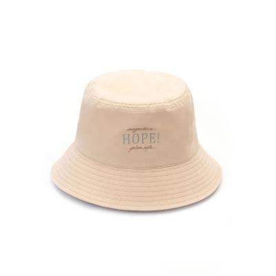 China Fashion Wholesale Designed Male Logo Embroidery Brown Print Waterproof Custom Nylon Outdoor Bucket Hat for sale