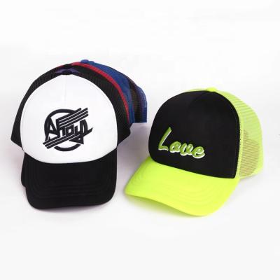 China Wholesale Custom White COMMON Logo Embroidery Youth Men Women Bulk Plain Mesh Trucker Hat for sale