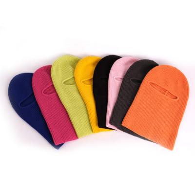 China Fashion Embroidery Pink One Hole JOINT Motorcycle Beanie Balaclava Ski Mask Hat for sale