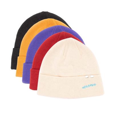 China Private Label Design Women Designer Women Knit Embroidery Unisex Acrylic Beanie Hats Warm Outdoor Winter for sale