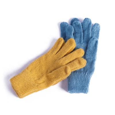 China Warm& Winter Ladies Plain Jacquard Soft Stretchy Thick Warm Outdoor Comfortable Color Acrylic Gloves for sale