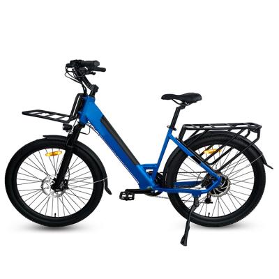 China European Factory Aluminum Alloy Electric City Bicycle 48V 500W Elektric Urban Bike With Suspension For 27.5 Inch Aluminum Pedelec Ebike for sale