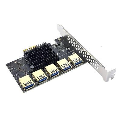 China High Speed ​​PCBA PCI-E 4 5 6 to USB3.0 Port Converter Expansion Card Adapter PCIe X1 Riser Board for sale