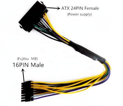 China For the PSU. Fujitsu ATX 24Pin Power Supply to Motherboard 16 Pin Adapter Cable 24 Pin to 16 Pin Power Cable 18AWG 30CM for Fujitsu Power Supply for sale