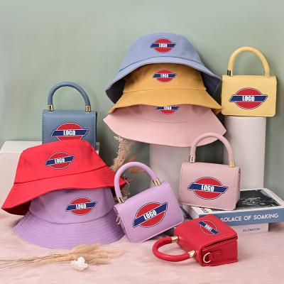 China Designer Handbags Famous Brands Waterproof Custom Women's Handbags Set Small Square Canvas Bucket Hats and Purses Ladies Purses and Handbags for sale