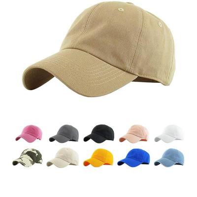 China OEM COMMON Custom White Distressed Embroidered Logo Plain Unstructured 6 Panel Dad Hat for sale