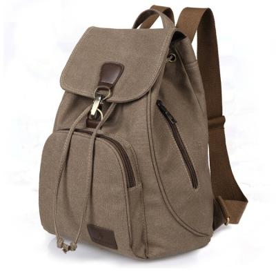 China New Men Student Bag Vintage Canvas Backpack Large Capacity Reminder Lunchtime Bookbag Women Casual Laptop Bag Wholesale for sale