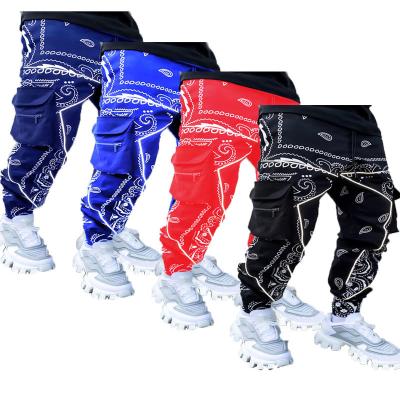 China Wholesale Breathable Sports Casual Long Pants Paisley Prints Men's Streetwear Bandana Slim Running Men's Pants Plus Size Trousers Pants for sale