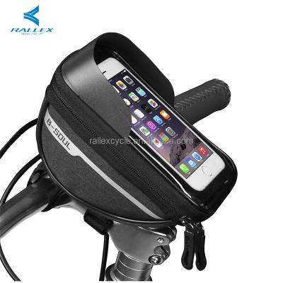 China Water Resistant RALLEX Bike Phone Front Frame Bag Waterproof Bicycle Phone Mount Bag Phone Case Holder Cycling Top Tube Frame Bag for sale