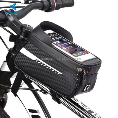 China Water Resistant RALLEX Bike Phone Front Frame Bag Waterproof Bicycle Phone Mount Bag Phone Case Holder Cycling Top Tube Frame Bag for sale