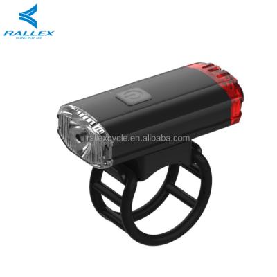 China ALLY+RALLEX Bicycle Accessories Plastic Bike Headlight 200 Lumens Aluminum Alloy USB Headset USB Rechargeable Led Bike Front Light for sale