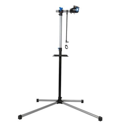 China Aluminum Alloy Steel Foldable Bike Repair Stand With Magnetic Tool Plate Stocks Holder Bike Repair Stand for sale