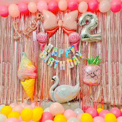 China High quality decoration stage birthday girl balloons Ramadan foil baby party background theme female foil balloon for sale