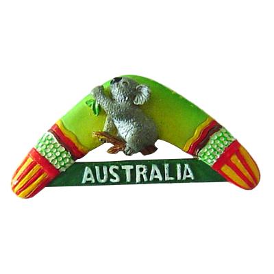 China Shape 3D Resin Map of Australia Koala Kangaroo Magnet Custom Painted Fridge Magnet Souvenir for sale