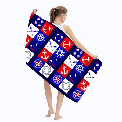 China European and American Amazon Microfiber Beach Towel Compressed Style Beach Towel for sale