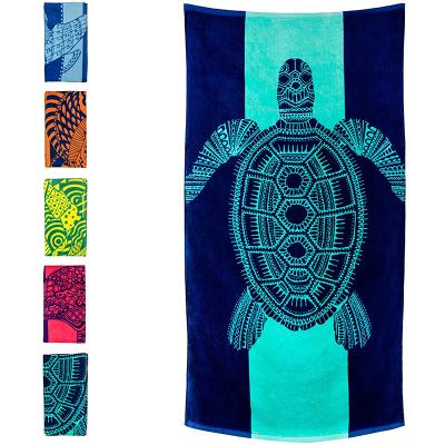 China Microfiber Swimming Beach Towel Turtle Bath Travel Compressed Towel Men and Women Universal Beach Towel for sale