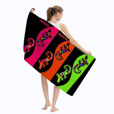 China Custom Printed Modern Beach Towel Compressed Quick Dry Waffle Sand Microfiber Towel Summer Beach Towel for sale