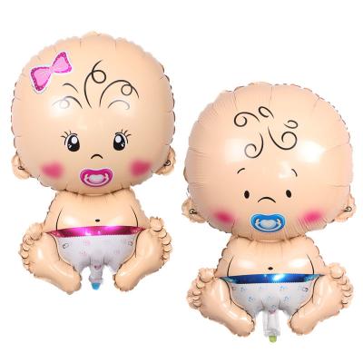 China Large Birthday Male And Female Baby Pacifier Doll Birthday Party Decorations Aluminum Foil Balloon for sale