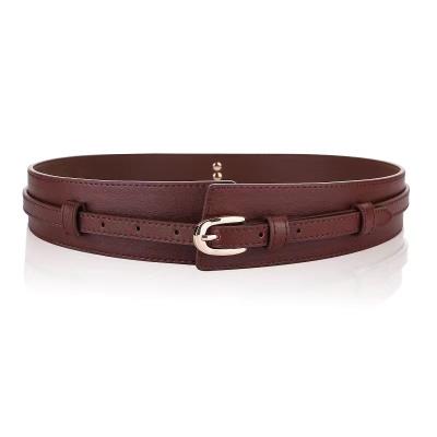 China Fashion.Casual hot sale women whip leather belts fashion waist support for ladies wide belt for sale