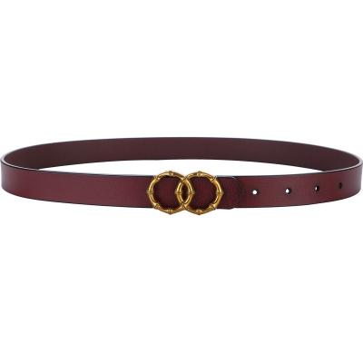 China Fashion.Casual Design Popular Custom Made High Quality Cowhide Genuine Leather Belts Black Lady Waist Belt Genuine Leather Belts for sale