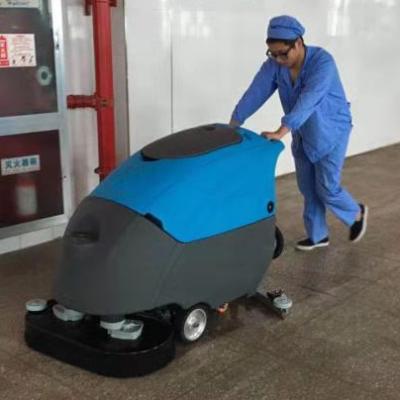 China SC65-960 Hotels Walk Behind Automatic Floor Scrubber Hand Push Floor Cleaning Machine Scrubber for sale