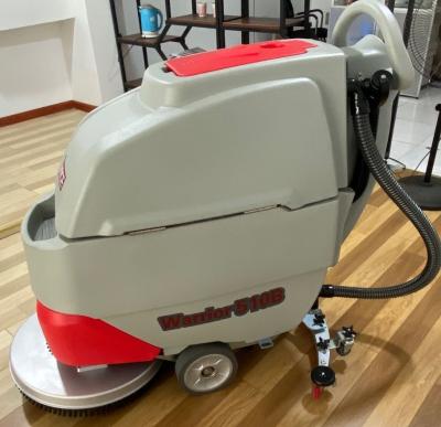 China SC66-510B Hotels Hand Push Electric Floor Scrubber Cordless Compact Floor Scrubber for sale