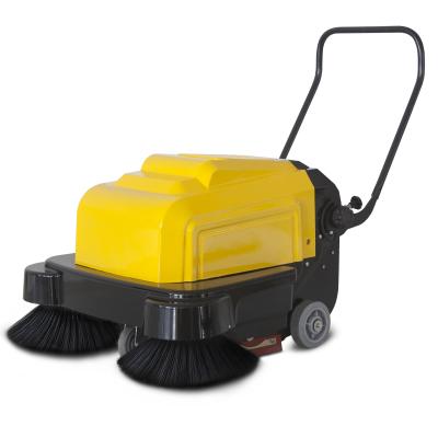 China Hotels KeJie SC-1000A Electric Hand Push Manual Walk Behind Floor Road Street Vacuum Cleaning Industrial Brush Sweeper Machine for sale