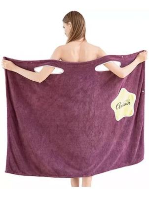 中国 Flourish OEM Super Soft Microfiber Wearable Towel Bath Towel Bathrobe 販売のため